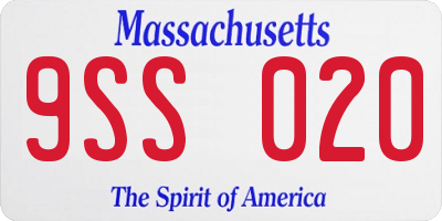 MA license plate 9SS020