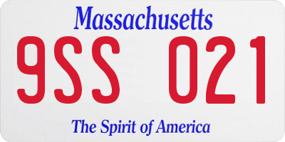 MA license plate 9SS021