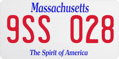 MA license plate 9SS028