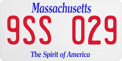 MA license plate 9SS029