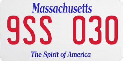 MA license plate 9SS030
