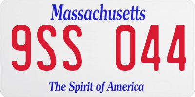 MA license plate 9SS044