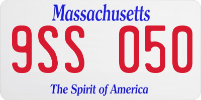 MA license plate 9SS050