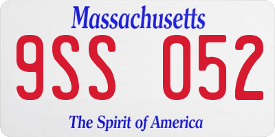 MA license plate 9SS052
