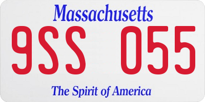 MA license plate 9SS055