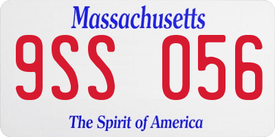 MA license plate 9SS056
