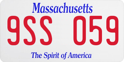 MA license plate 9SS059