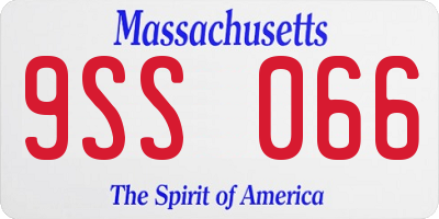 MA license plate 9SS066