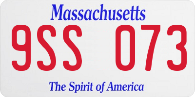 MA license plate 9SS073