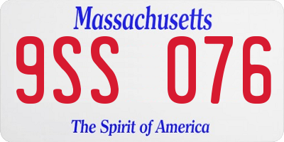 MA license plate 9SS076