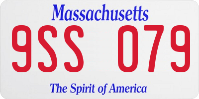 MA license plate 9SS079