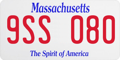 MA license plate 9SS080