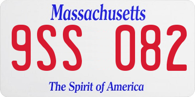 MA license plate 9SS082