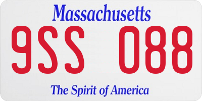 MA license plate 9SS088