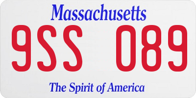 MA license plate 9SS089