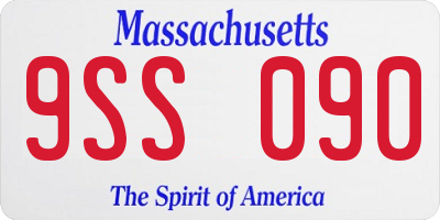 MA license plate 9SS090