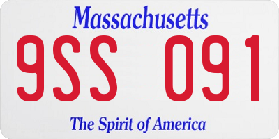 MA license plate 9SS091