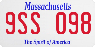 MA license plate 9SS098