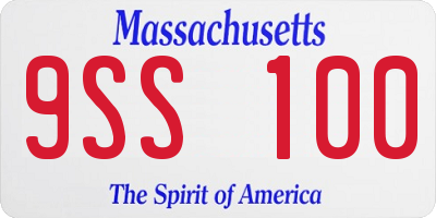 MA license plate 9SS100