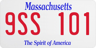 MA license plate 9SS101