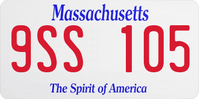 MA license plate 9SS105