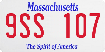 MA license plate 9SS107