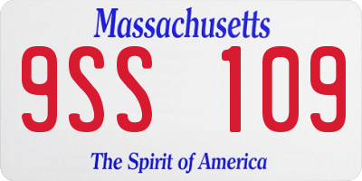 MA license plate 9SS109