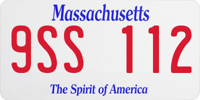 MA license plate 9SS112