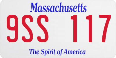 MA license plate 9SS117
