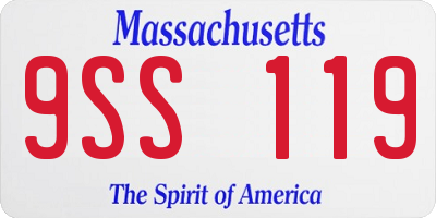 MA license plate 9SS119