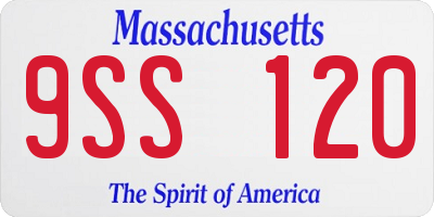 MA license plate 9SS120