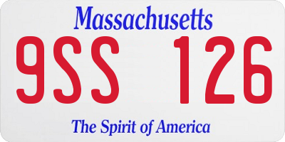 MA license plate 9SS126