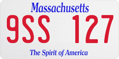 MA license plate 9SS127