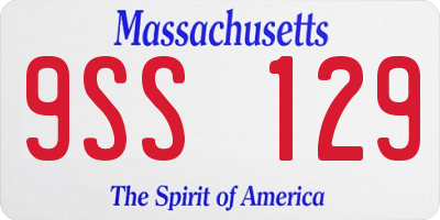 MA license plate 9SS129