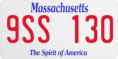 MA license plate 9SS130