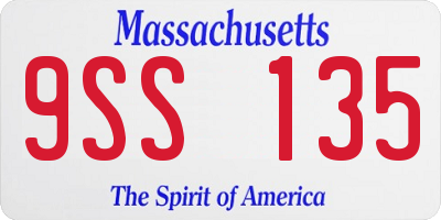 MA license plate 9SS135