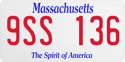 MA license plate 9SS136