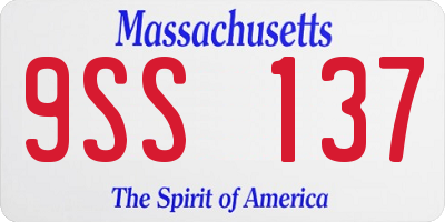 MA license plate 9SS137