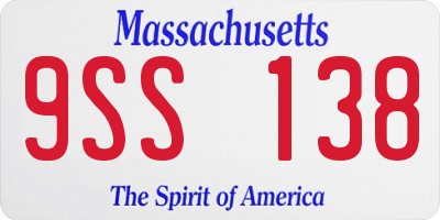 MA license plate 9SS138