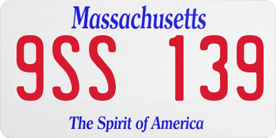 MA license plate 9SS139