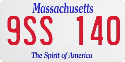 MA license plate 9SS140