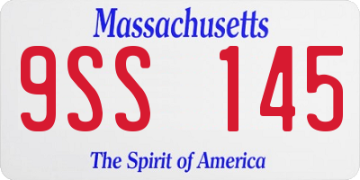 MA license plate 9SS145