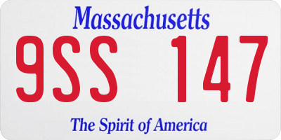 MA license plate 9SS147