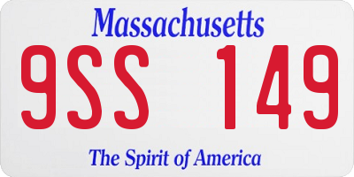 MA license plate 9SS149