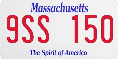MA license plate 9SS150