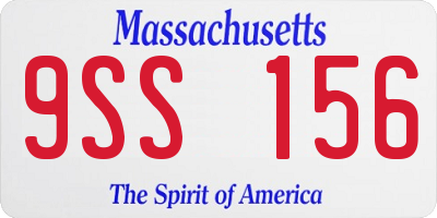 MA license plate 9SS156