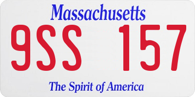 MA license plate 9SS157