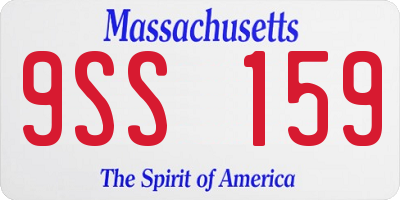 MA license plate 9SS159