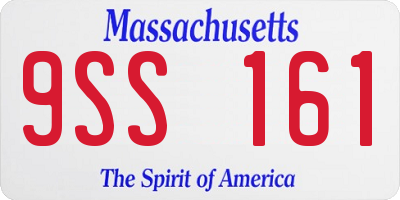 MA license plate 9SS161