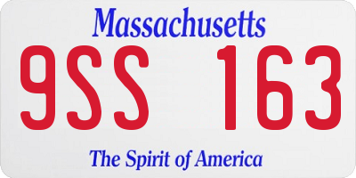 MA license plate 9SS163
